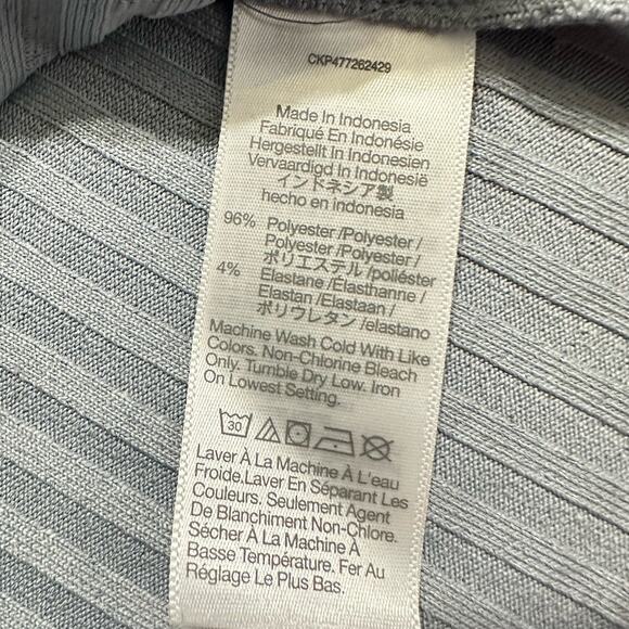 Madewell Light Gray Ribbed Long Sleeve Top - Picture 6 of 10